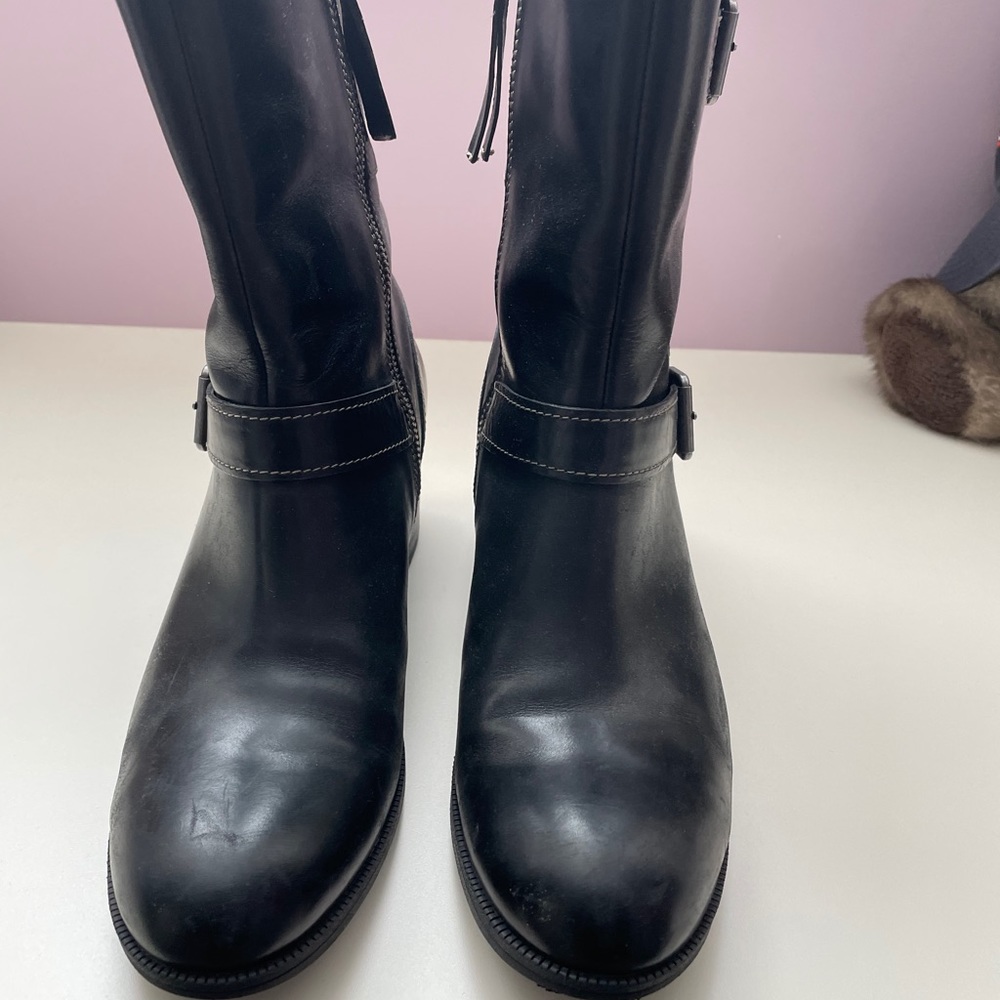 Clarks Black Leather Boots